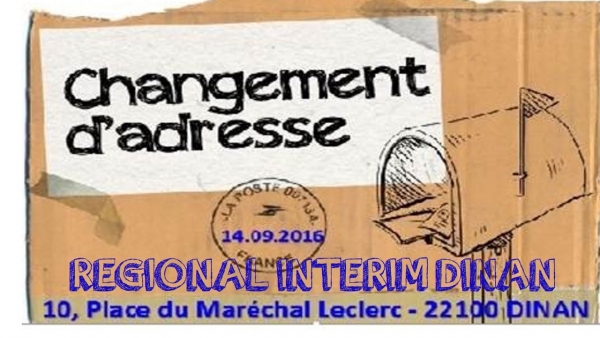 Nouvelle adresse pour l'agence de Dinan
