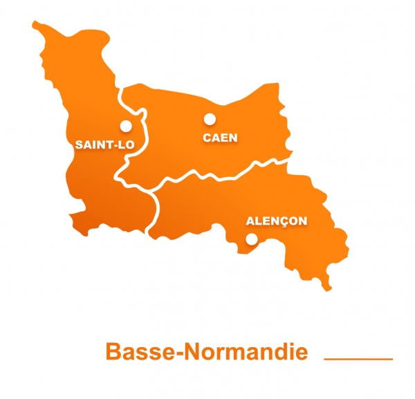 Caen - Basse Normandie Carte Caen
